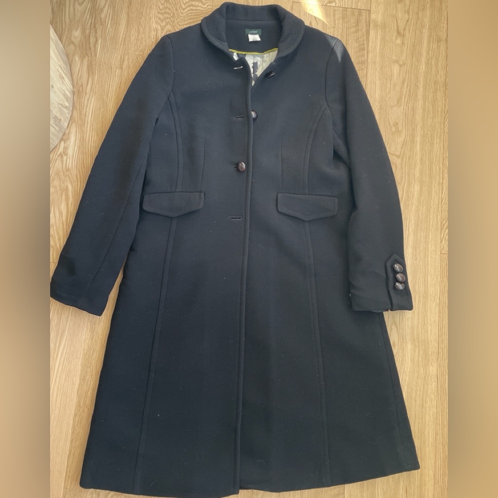 J Crew  Elegant Black pea Coat - Picture 2 of 9